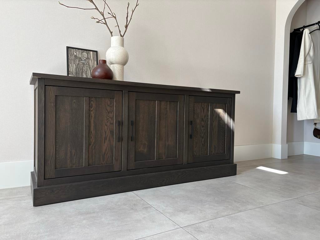 Eiken Dressoir - nieuw!, Ophalen, 150 tot 200 cm, Eikenhout, Zo goed als nieuw