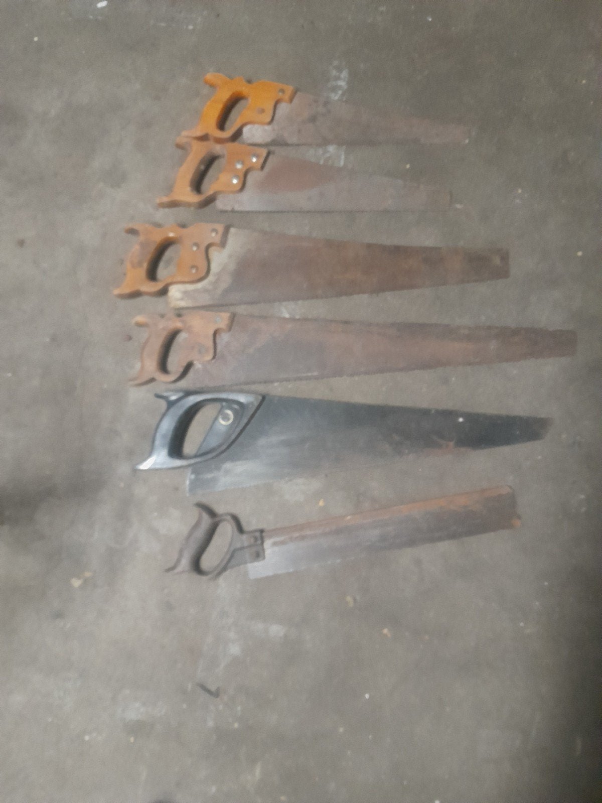Diverse antieke handzagen, Ophalen of Verzenden, Gebruikt, Zaag, Overige merken