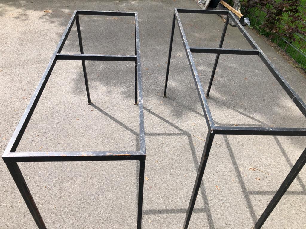 Tafel onderstel, Ophalen, Gebruikt, Rechthoekig, Metaal