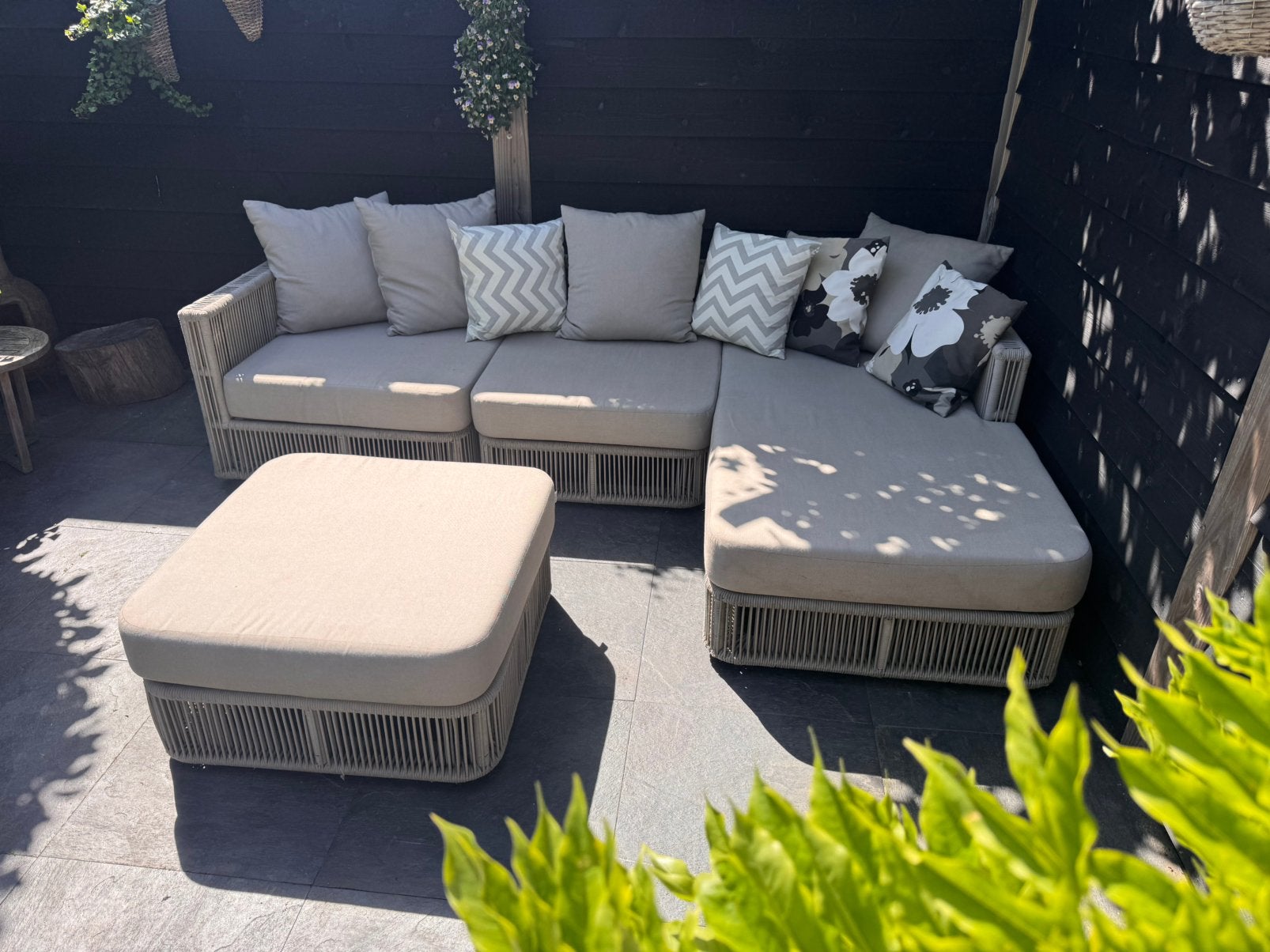 Borek Linclon Loungeset, Ophalen, Zo goed als nieuw, Wicker, Hocker