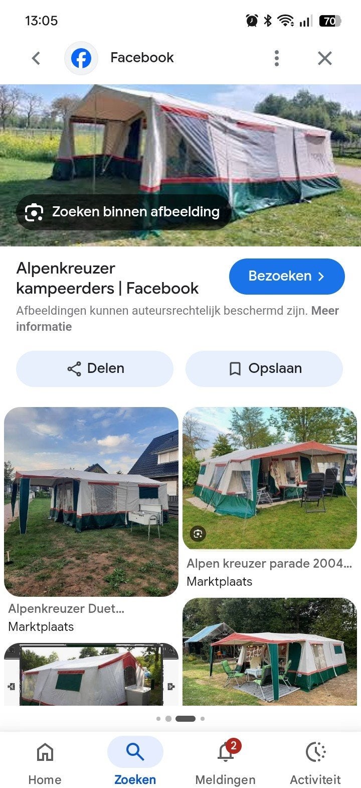 Alpenkreuzer Parade, Caravans en Kamperen, Ophalen