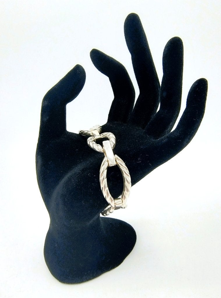 Vintage zilveren schakelarmband, Amsterdam, 19 cm