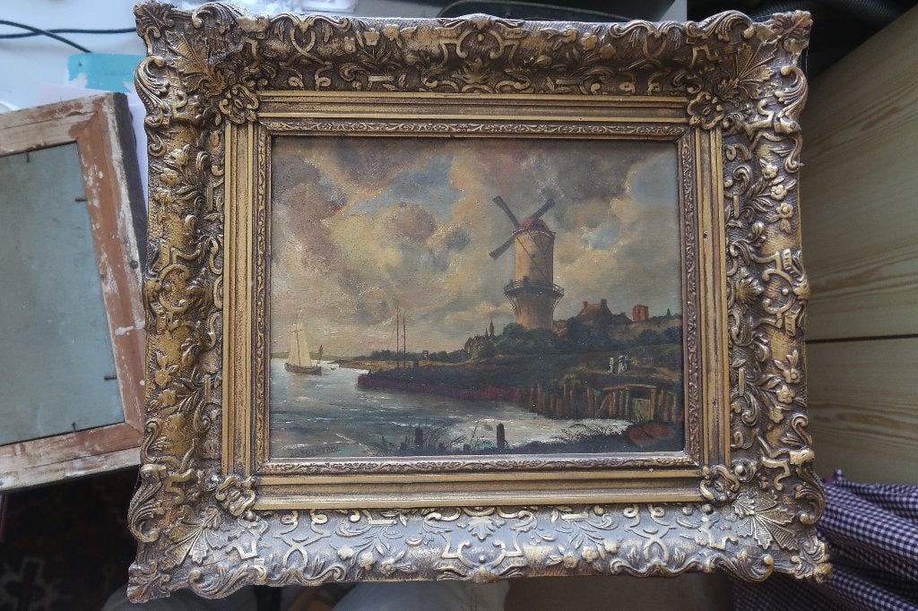 molen van Ruysdael door A.Oudekerk, Ophalen of Verzenden, Landschap