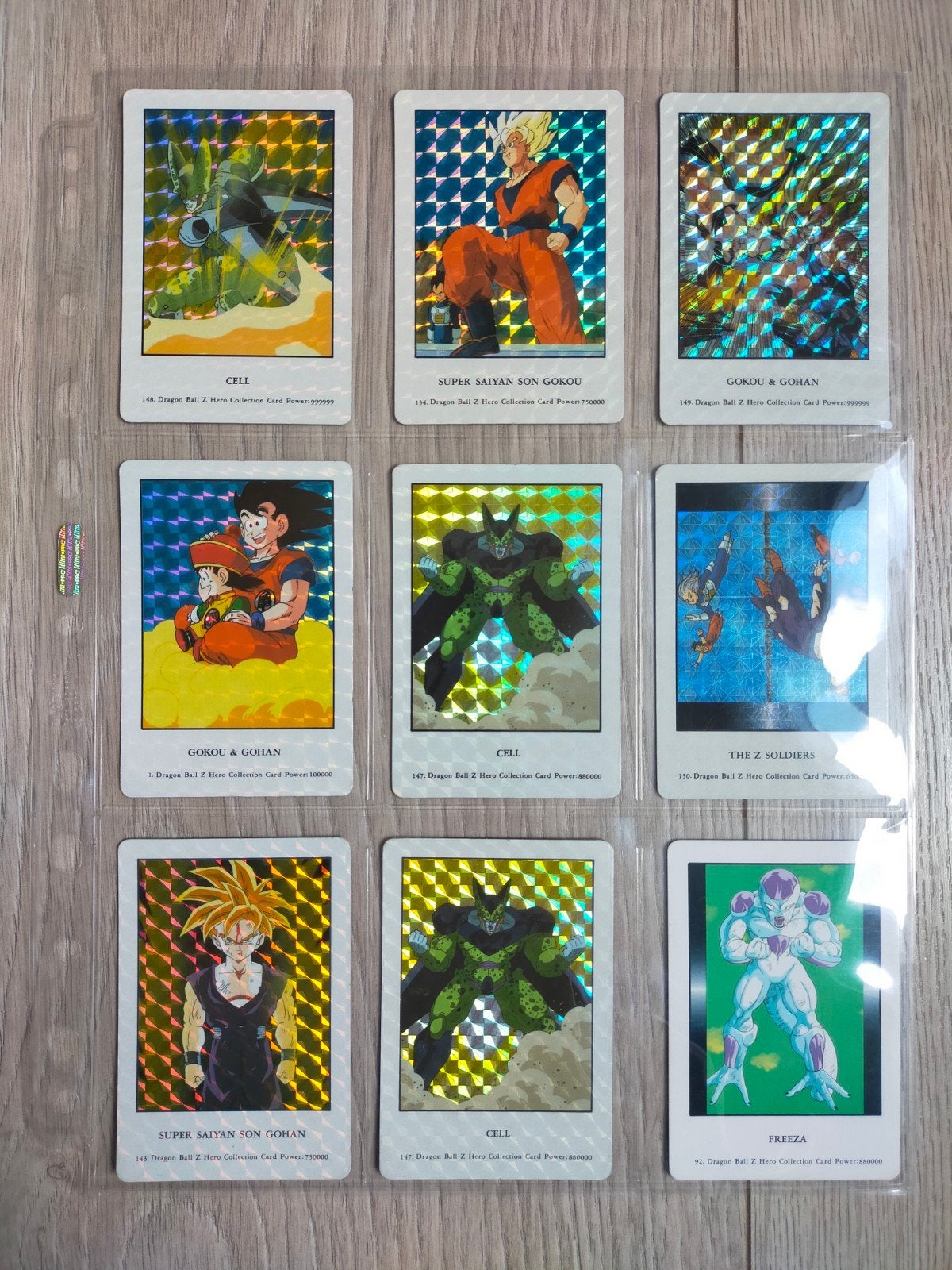 Dragonball Z Hero Collection Bandai Japan Prism Kaarten, Ophalen of Verzenden, Zo goed als nieuw, Meerdere kaarten, Foil