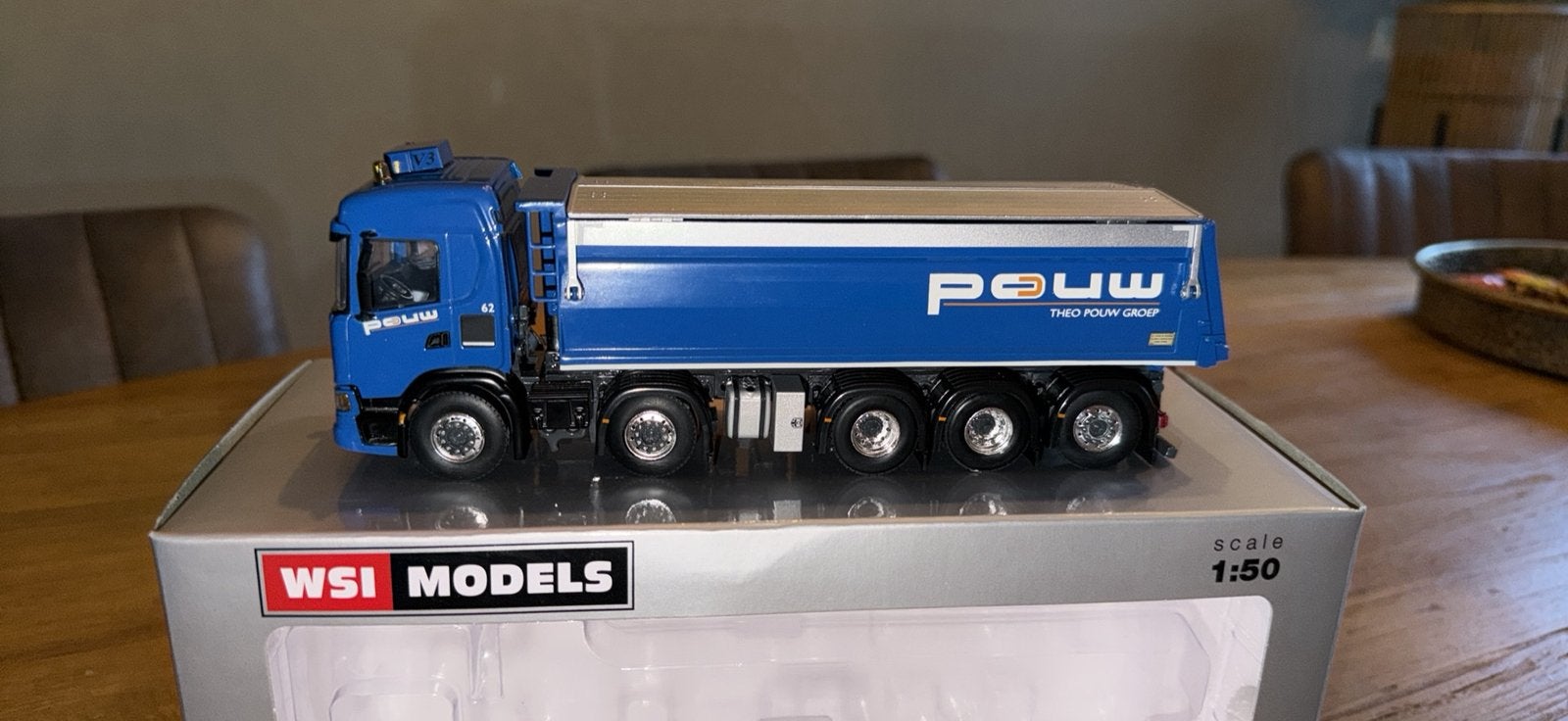 Wsi Scania kipper Theo Pouw, Ophalen of Verzenden, Zo goed als nieuw, Bus of Vrachtwagen, Wsi
