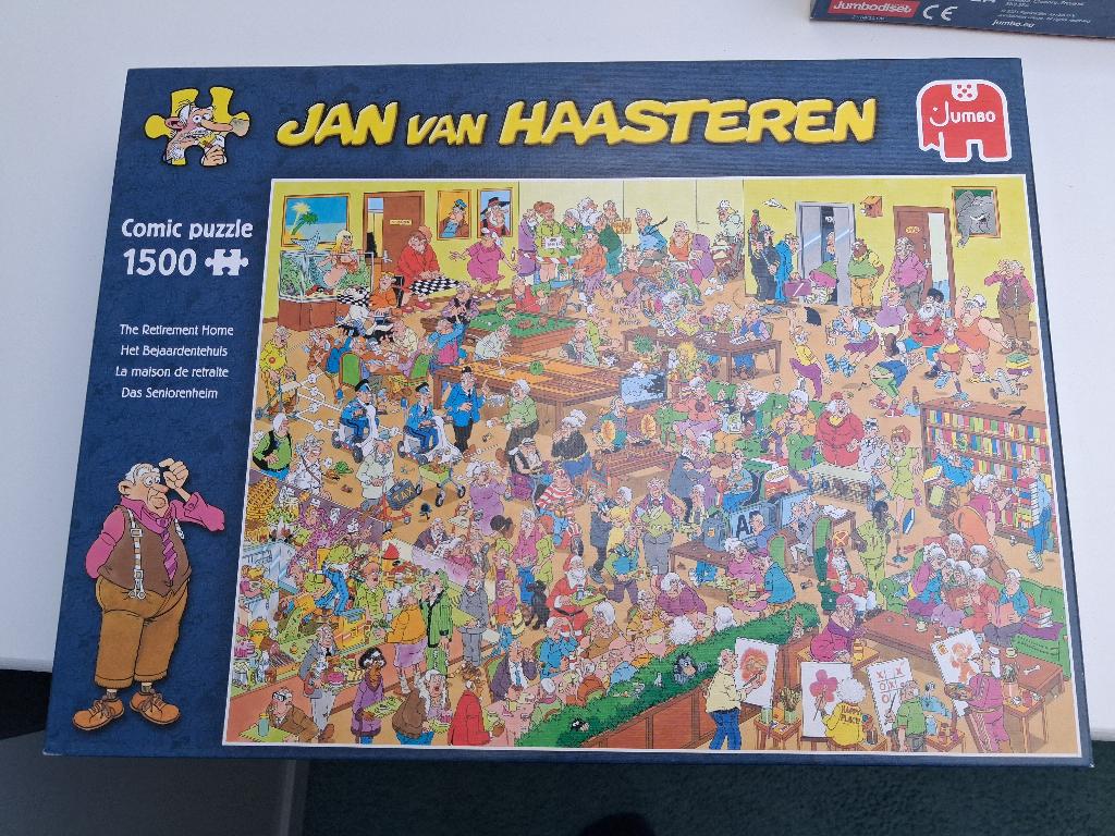 Jan van Haasteren puzzel het bejaardentehuis, Hobby en Vrije tijd, Denksport en Puzzels, Ophalen of Verzenden, 500 t/m 1500 stukjes