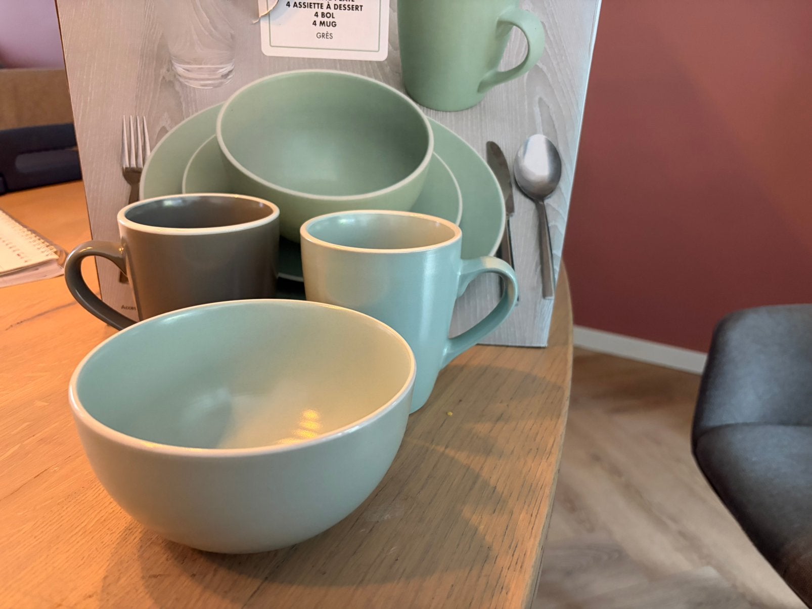 Oslo servies. Groen / Grijs., Ophalen, Overige merken, Nieuw, Kom(men)
