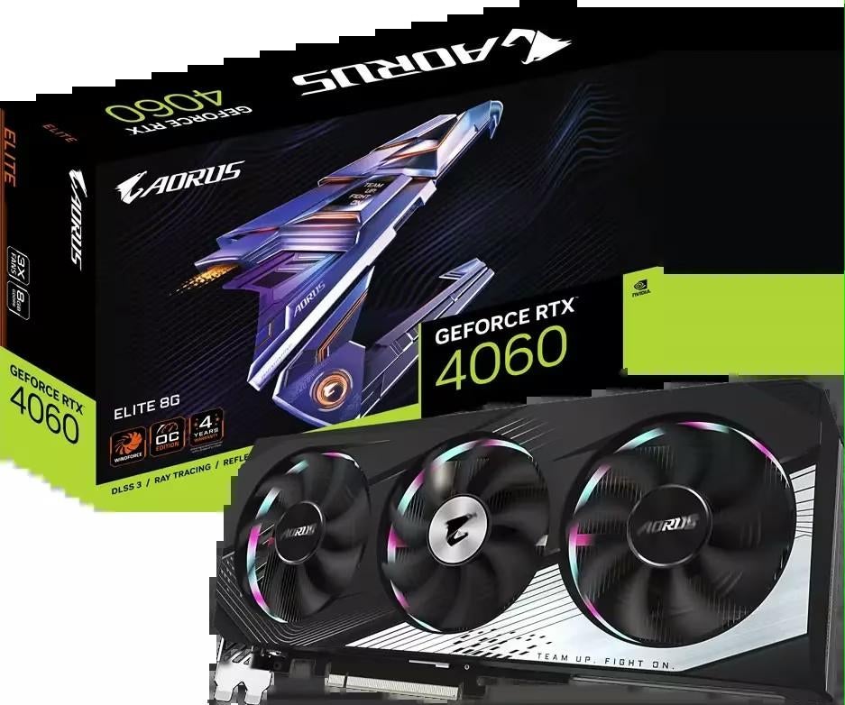 RTX 4060 Aorus Elite, Computers en Software, Videokaarten, HDMI, GDDR6, PCI-Express 4, Ophalen of Verzenden