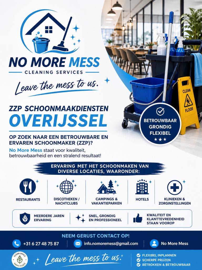 ZZP SCHOONMAAK, Vacatures, Vanaf 3 jaar, Overige vormen