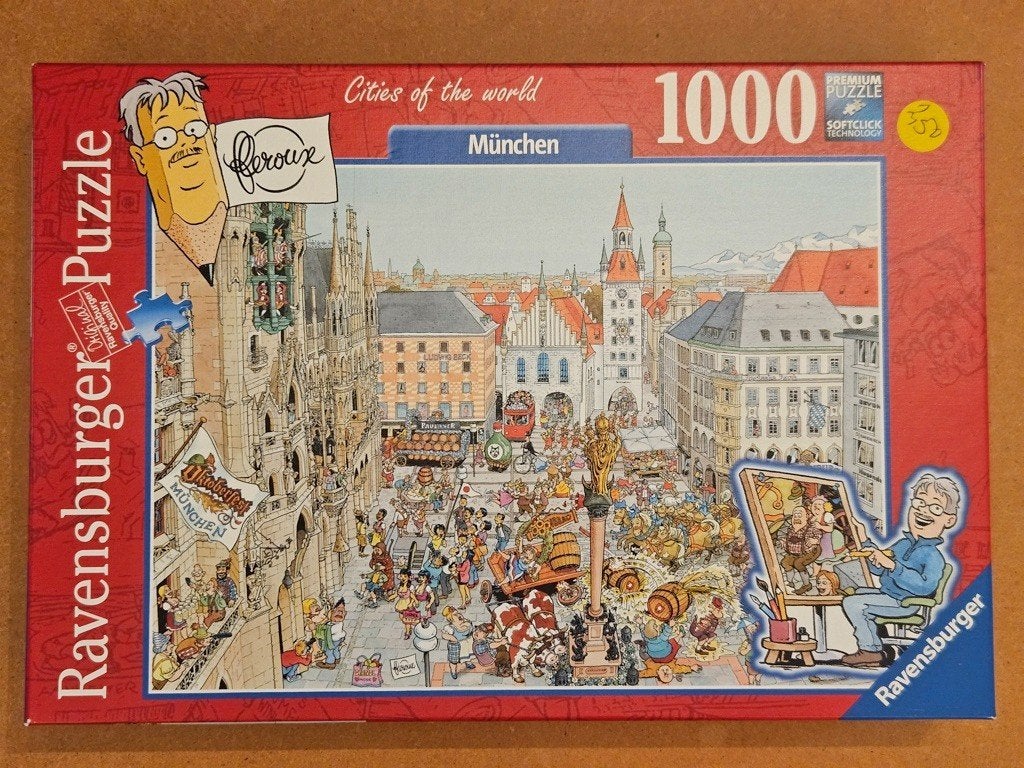 Frans Le Roux: München (1000 stukjes), Ophalen of Verzenden, 500 t/m 1500 stukjes, Gebruikt, Legpuzzel