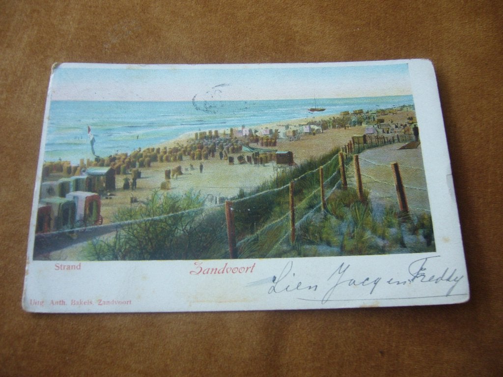 ZANDVOORT  =  STRAND  BRIEFKAART  1917, Ophalen of Verzenden, Voor 1920, Gelopen, Noord-Holland