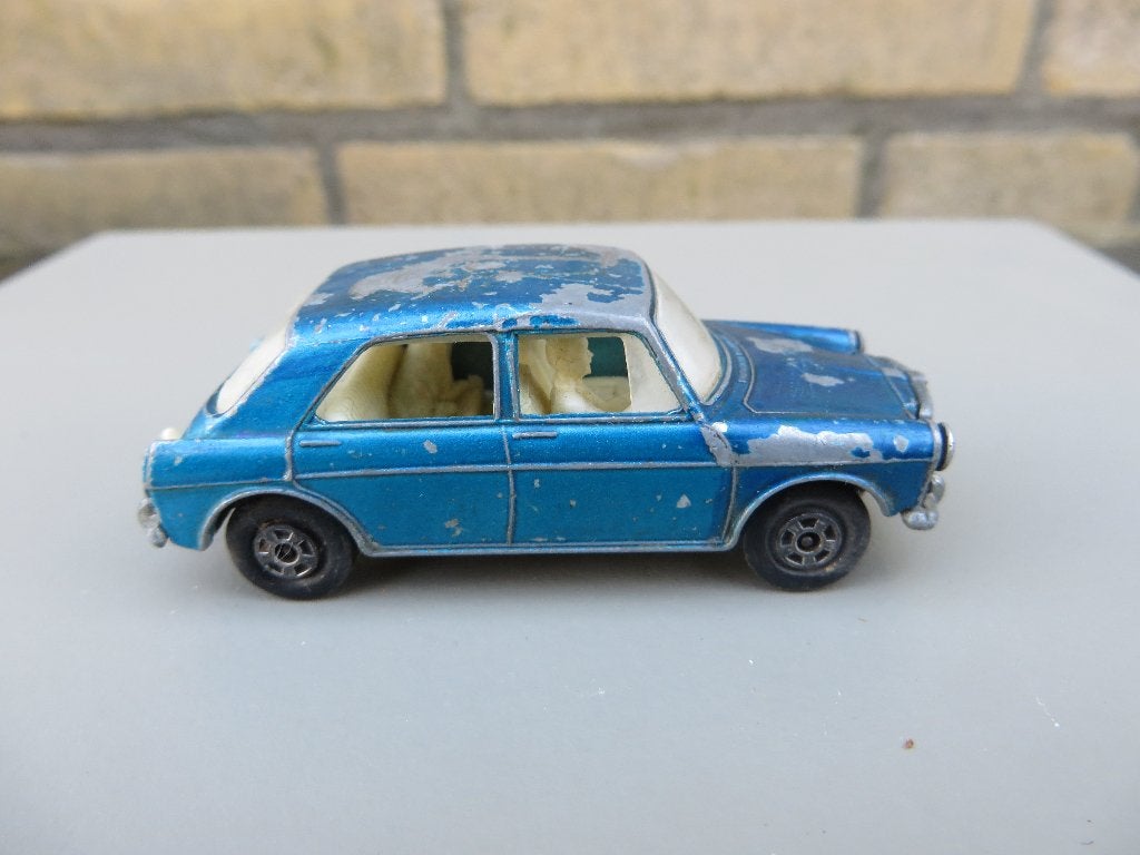 Matchbox MG 1100 blauw metallic, Ophalen of Verzenden, Gebruikt, Auto