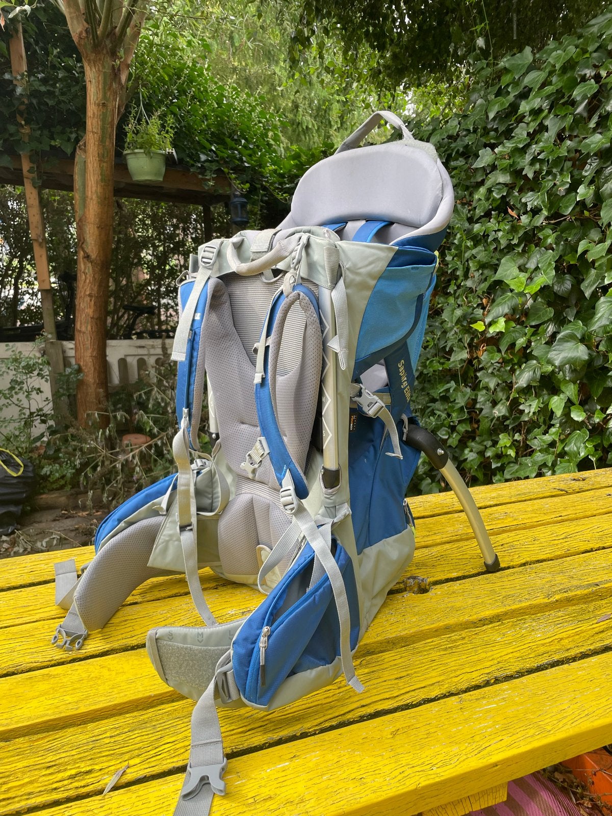 Thule Sapling Elite Draagzak - Blauw/Grijs, Kinderen en Baby's, Overige merken, Ophalen of Verzenden, Zo goed als nieuw, Rug