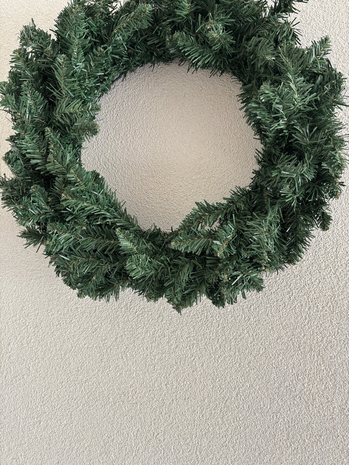 Kerstkrans groen - kunststof - diameter 40 cm, Ophalen of Verzenden, Zo goed als nieuw, Krans, Kunststof