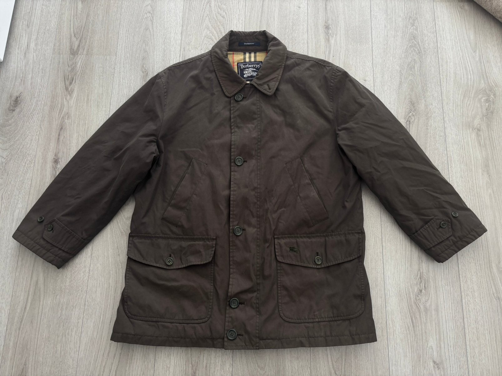 Vintage Burberry Herenjas Maat M (50), Ophalen of Verzenden, Zo goed als nieuw, Maat 48/50 (M), Bruin