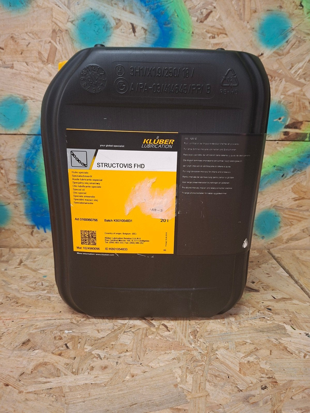 Klüber Lubrication Structovis FHD 20L - Over de datum, Ophalen, Nieuw