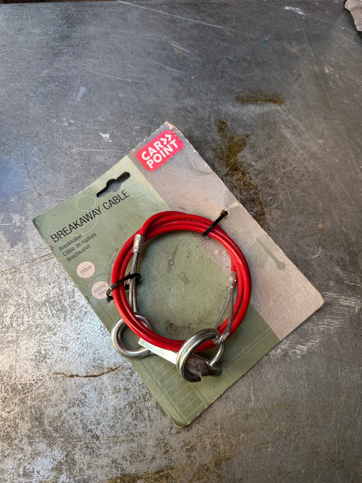 Carpoint Breakaway Cable - 110cm, 1000N, Ophalen, Nieuw