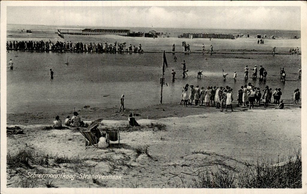 Schiermonnikoog - Strand - Strandvermaak, Ophalen of Verzenden, 1920 tot 1940, Gelopen, Friesland