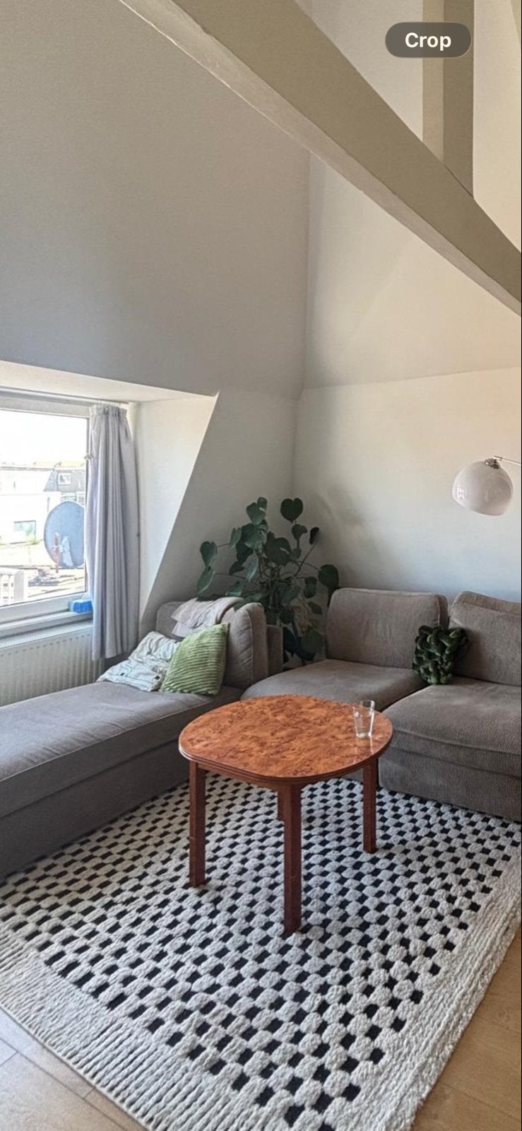 Modulaire L-bank in geribbelde corduroy stof couch modular, Ophalen, 250 tot 300 cm, Gebruikt, 100 tot 125 cm