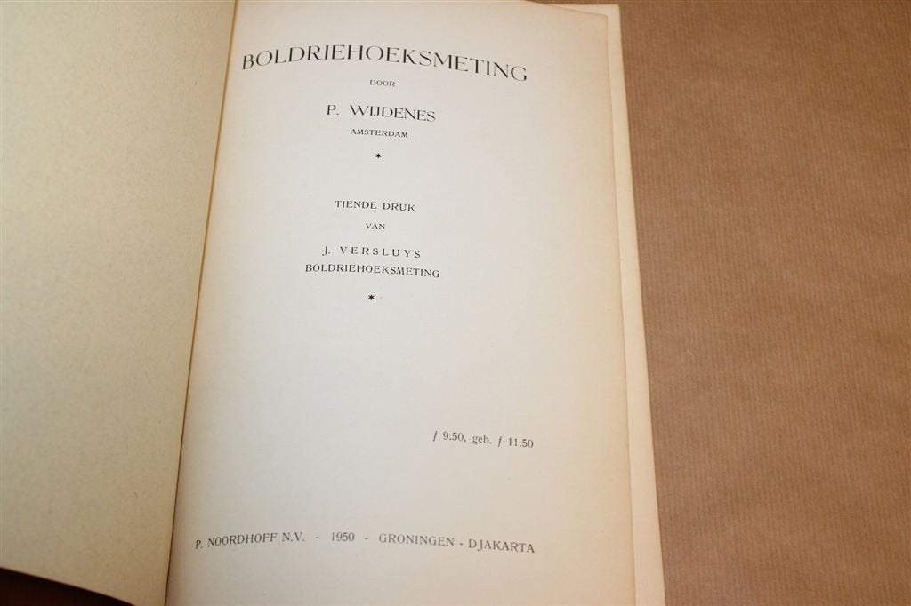 Boldriehoeksmeting 1950 —Wijdenes, Zeldzaam Wiskundeboek, Boeken, Ophalen of Verzenden, Gelezen, Natuurwetenschap