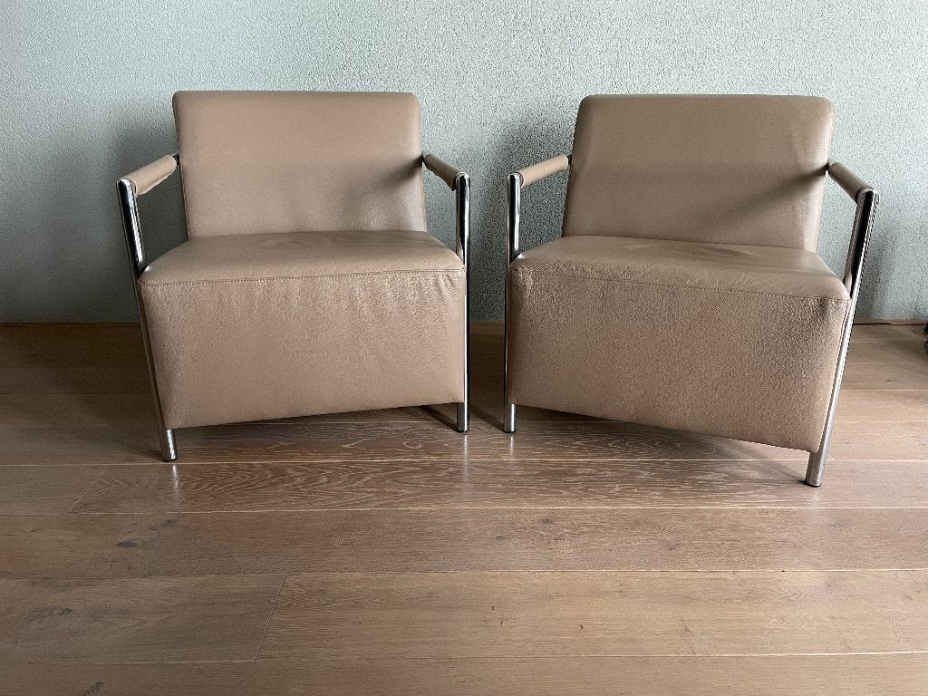 Leren fauteuils, Ophalen, Gebruikt, Modern, 50 tot 75 cm