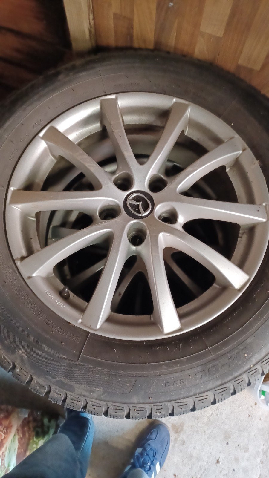 winter banden op mazda velgen, Ophalen, Gebruikt