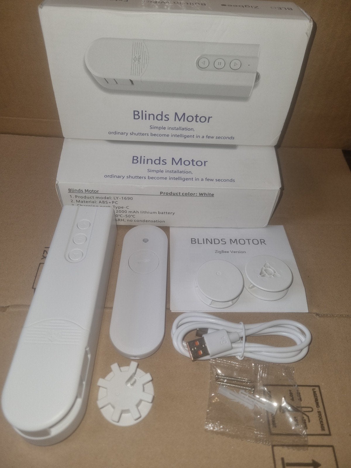 Slimme Rolgordijn Motor Zigbee - Wit, Nieuw & Compleet, Ophalen of Verzenden, Nieuw