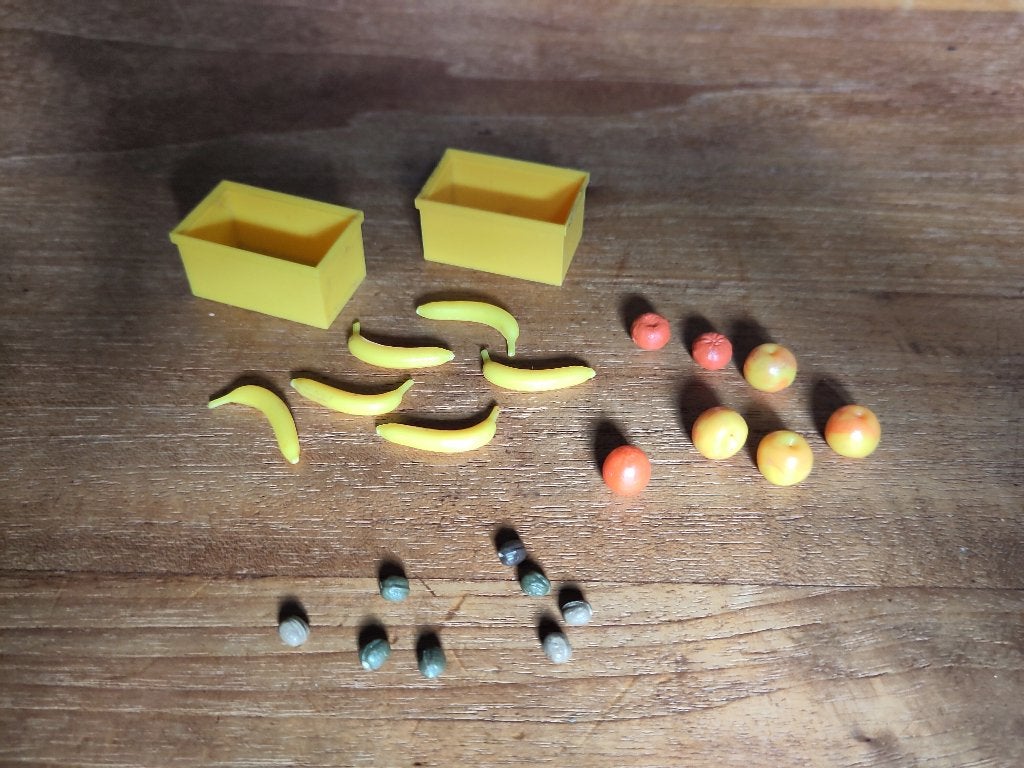 Speelgoed fruit en stapelbakken, Playmobil poppenhuis, Ophalen of Verzenden, Gebruikt
