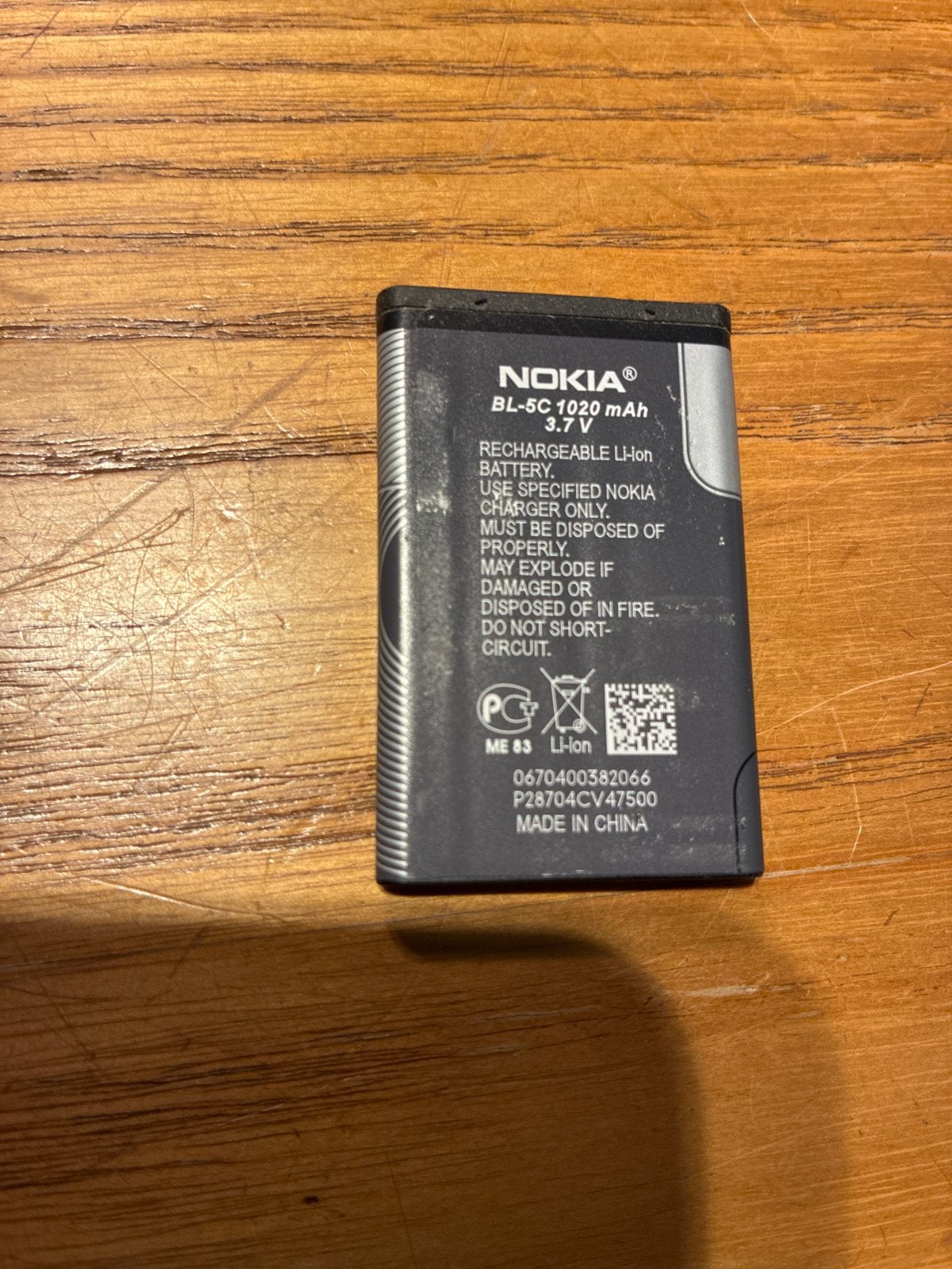 Gebruikte Nokia BL-5C accu voor Olympus dig camera, Ophalen of Verzenden, Gebruikt, Oplaadbaar