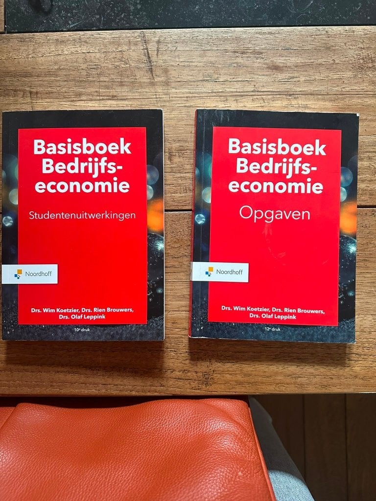 Basisboek Bedrijfseconomie Opgaven + Studentenuitwerkingen, Zo goed als nieuw, Noordhoff Uitgevers, Beta, HBO