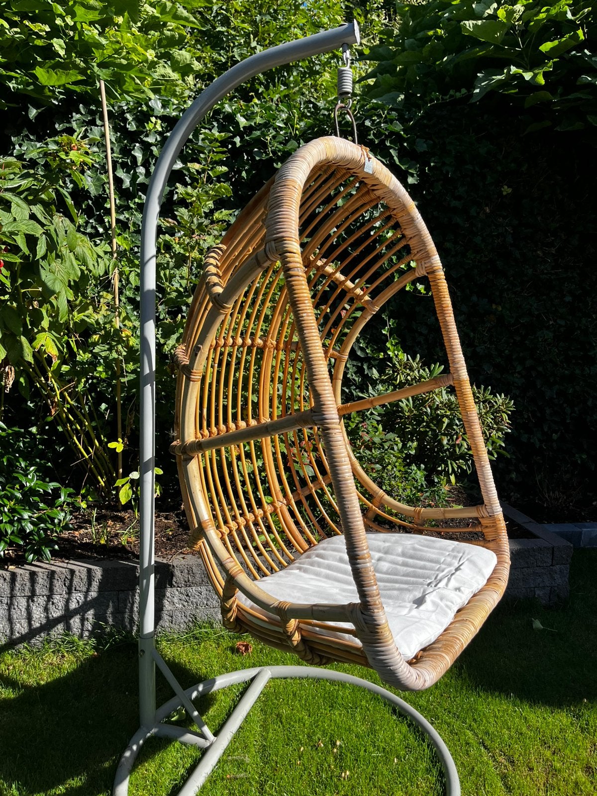 Schommelstoel met standaard, Ophalen, Zo goed als nieuw, Buiten, Met standaard