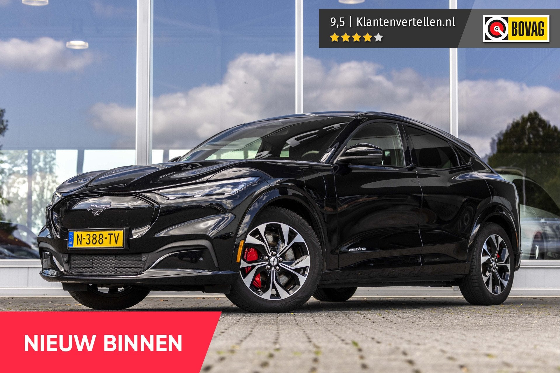 Ford Mustang Mach-E AWD 75 kWh | Pano | B&O | Camera, 12 maanden, Gebruikt, 750 kg, Mustang