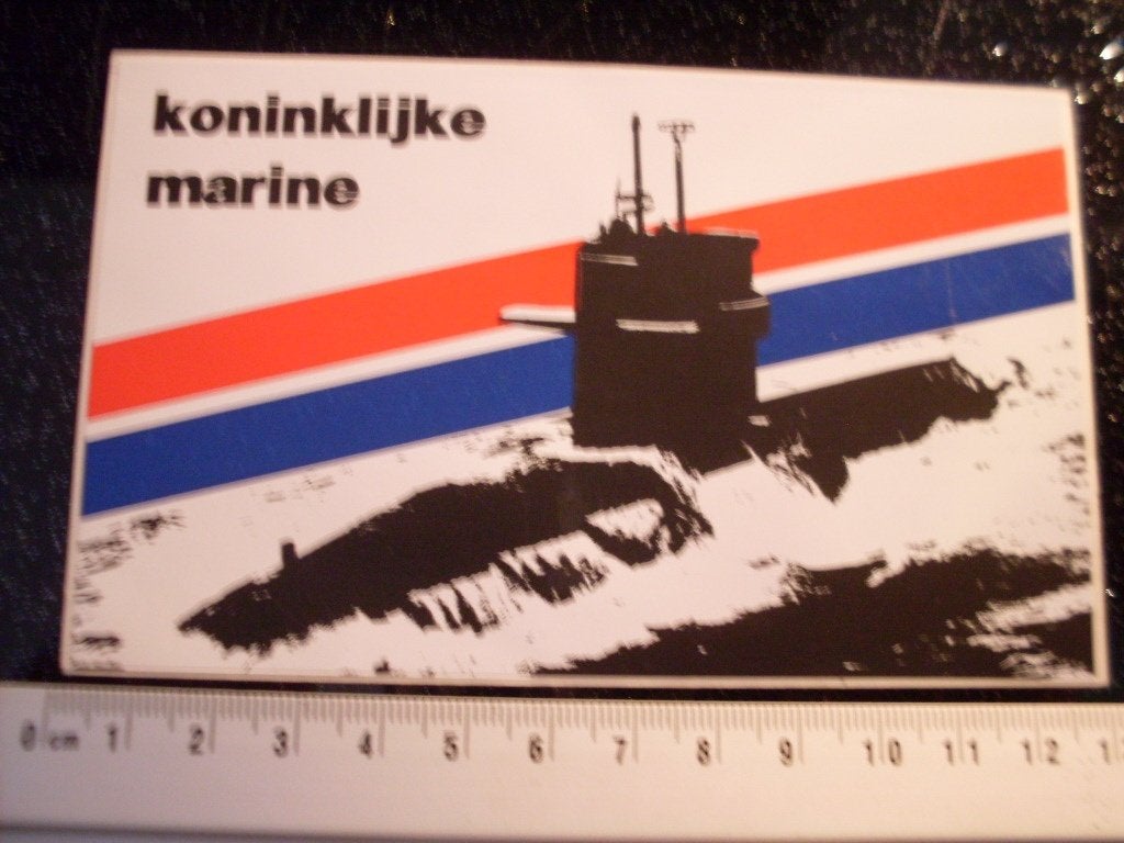 sticker koninklijke marine onderzeeboot onderzeeer NL vlag, Verzenden, Zo goed als nieuw, Bedrijf of Vereniging