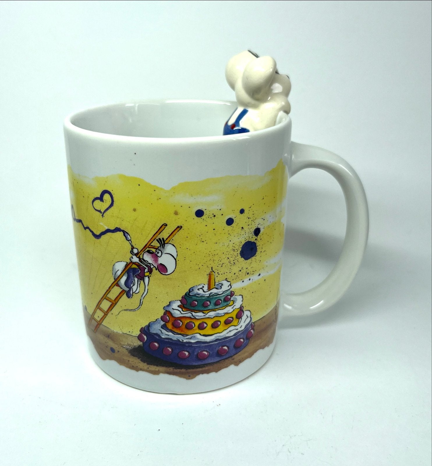 Diddl Happy Birthday Mok met Diddl figuurtje, Ophalen of Verzenden, Diddl, Nieuw, Servies