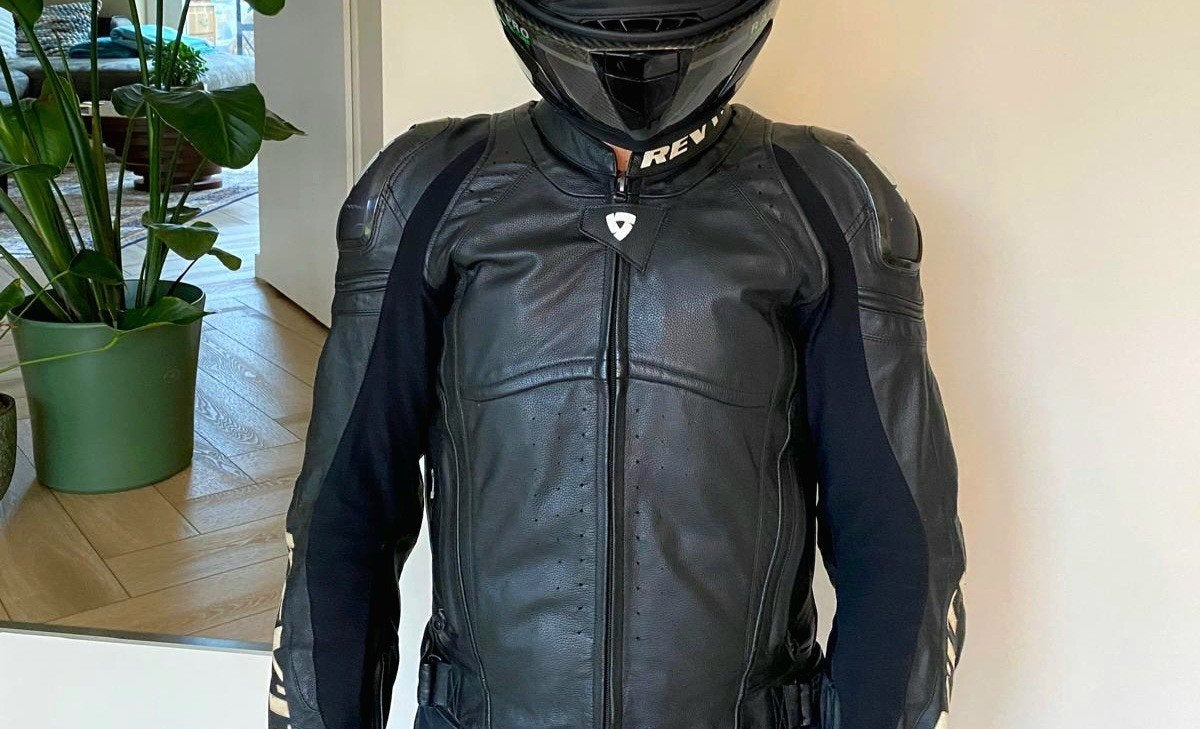 REV'IT Tarmac AIR! Leren Motorjas met Rugprotector (Maat 50), Motoren, Kleding | Motorkleding, REV'IT!, Heren, Jas | leer, Ophalen of Verzenden