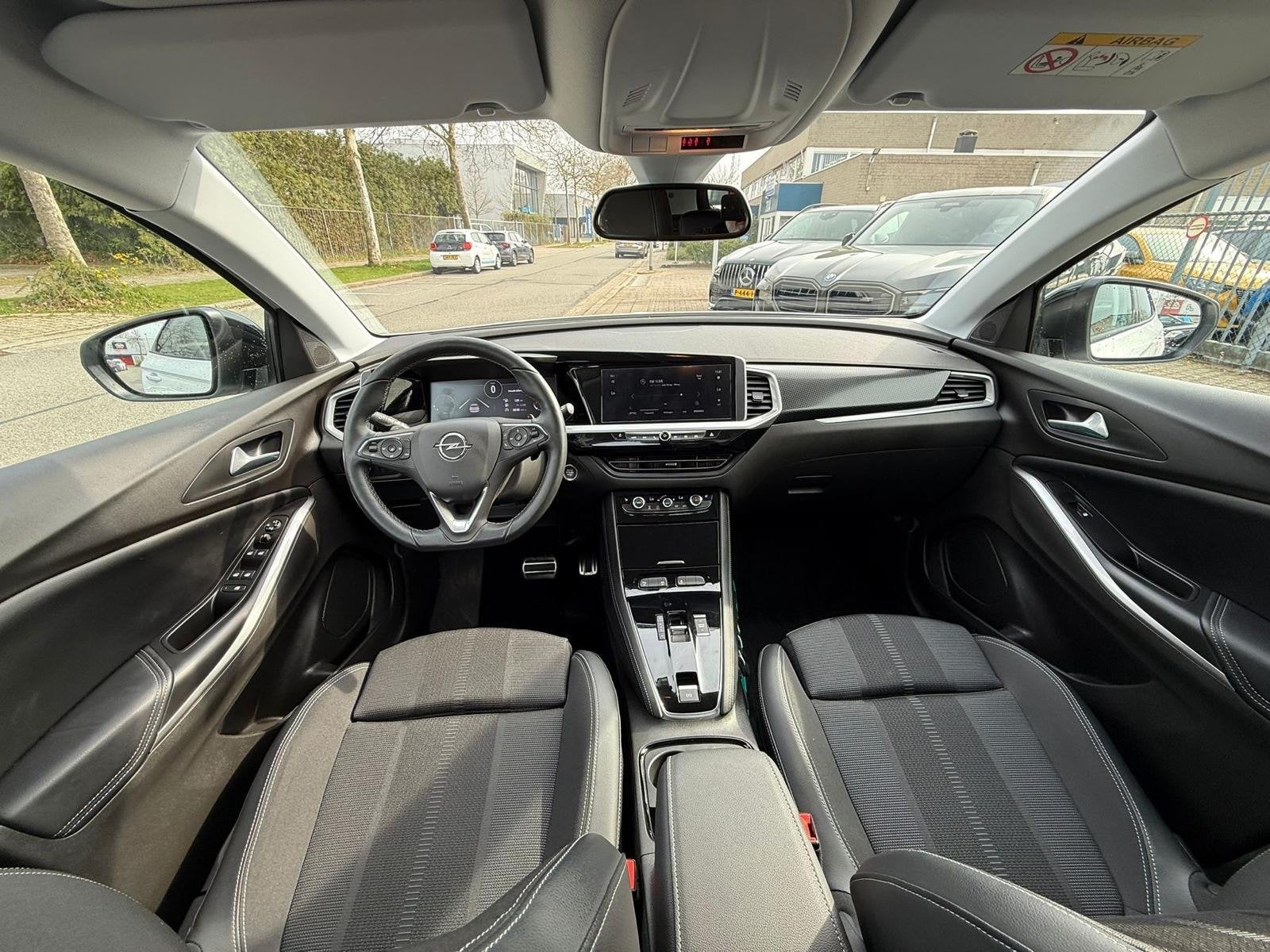 Opel Grandland 1.2 Turbo GS Automaat, Navi, Nieuwstaat Deale, Gebruikt, 1199 cc, Leder en Stof, Wit