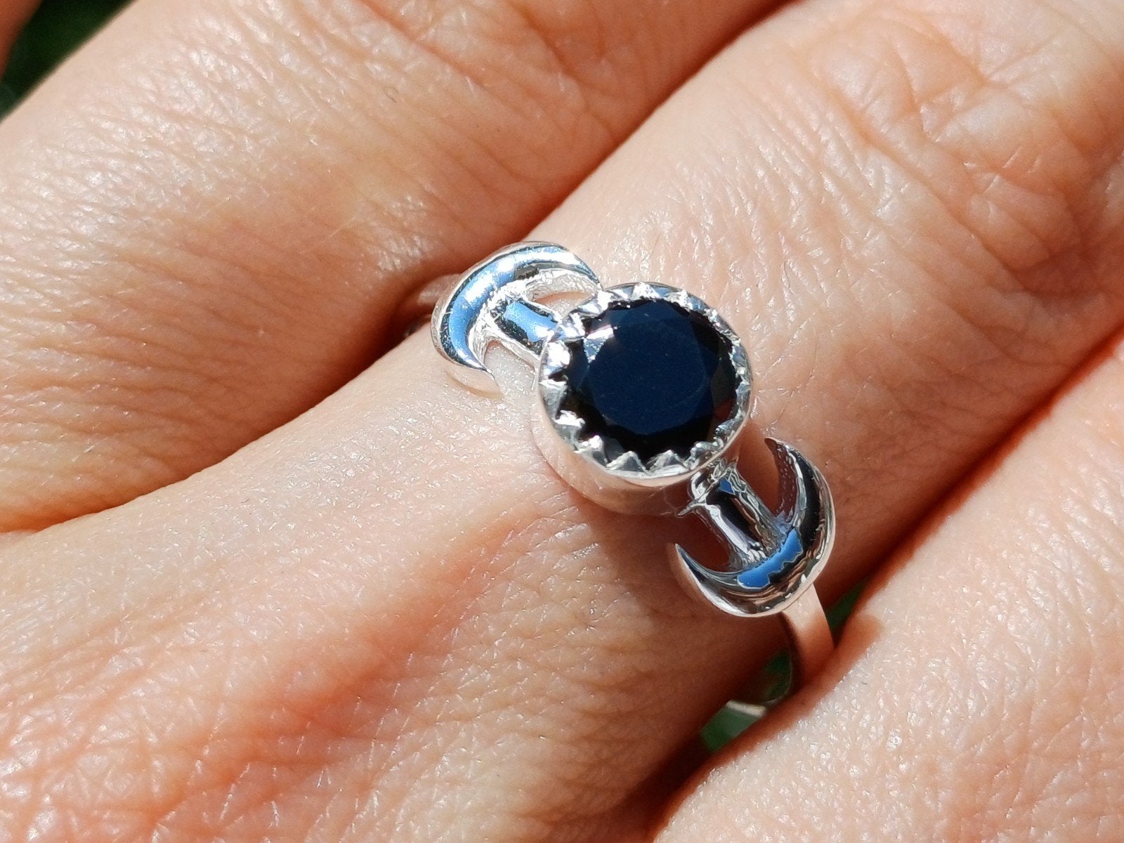 Vanoli 925 zilveren ring halve maan spinel maat 19,5, Daiva1973@hotmail.com, Vanoli, 19 tot 20, Nieuw