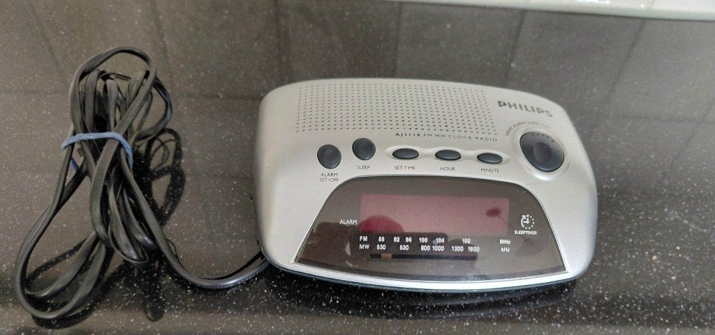 Philips klokradio A73110, wekkerradio met FM/AM-timer, Ophalen of Verzenden, Gebruikt, Digitaal