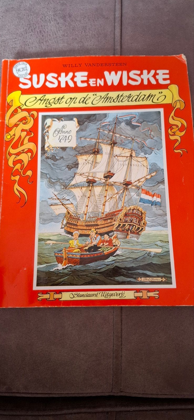 Suske en Wiske - Angst op de Amsterdam (Eerste Druk), Boeken, Stripboeken, Eén stripboek, Ophalen of Verzenden, Gelezen, Willy Vandersteen