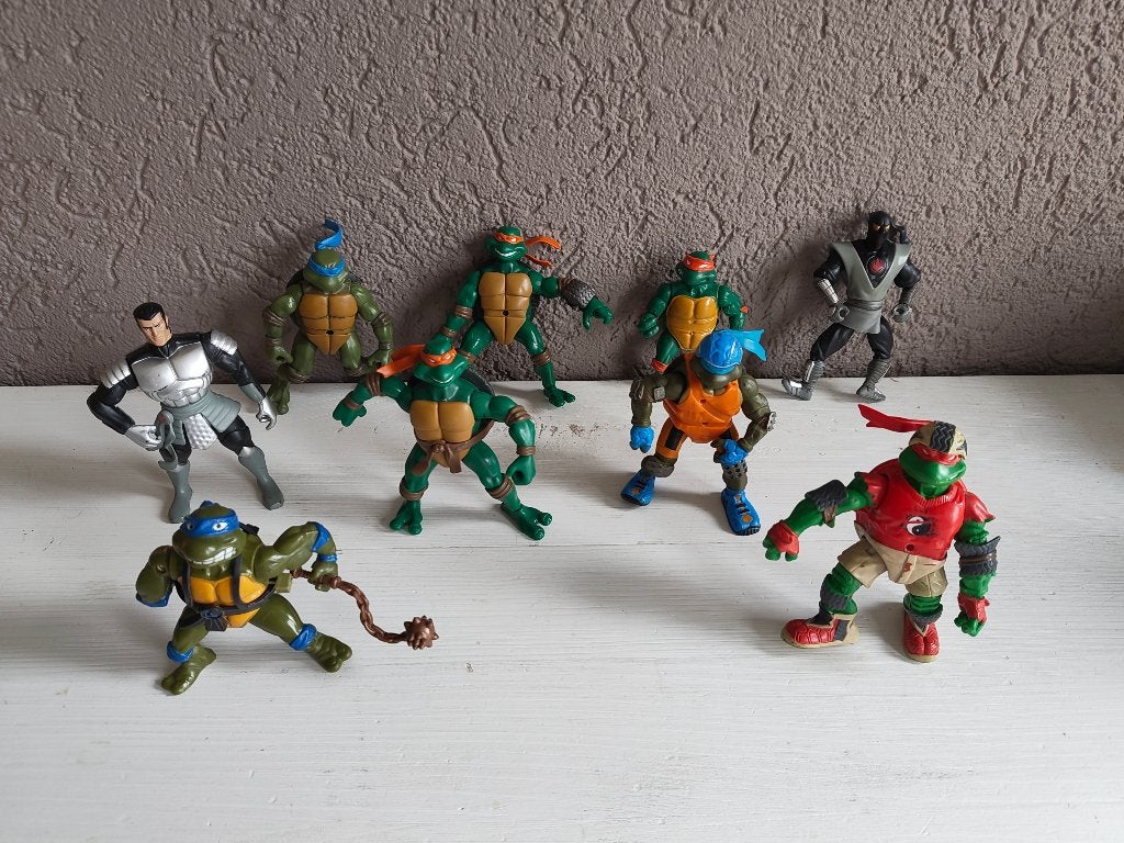 Vintage Teenage Mutant Ninja Turtles actiefiguren set c, Ophalen of Verzenden, Gebruikt
