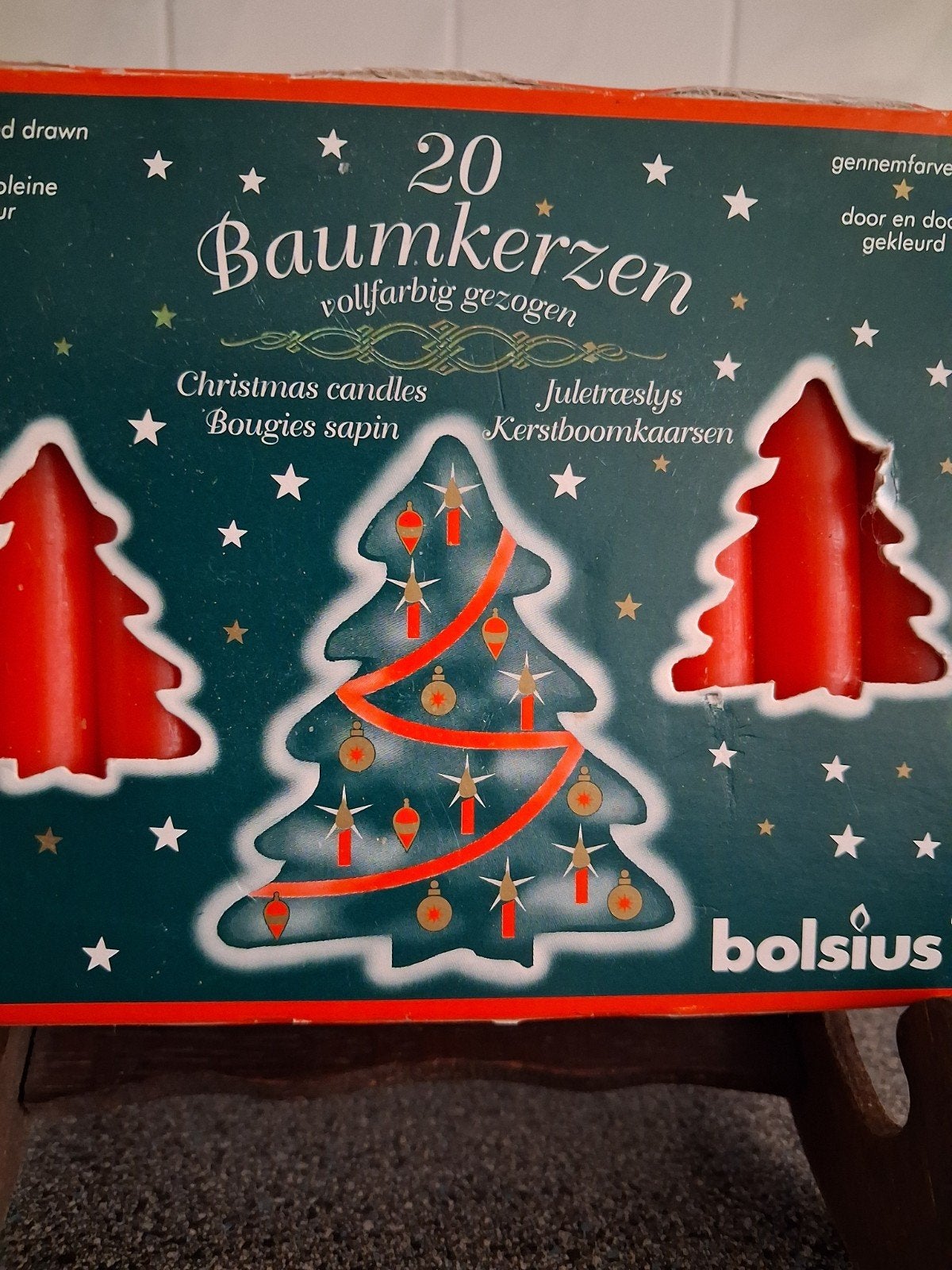 20 BOLSIUS KERSTBOOM KAARSJES ROOD, Ophalen of Verzenden, Nieuw