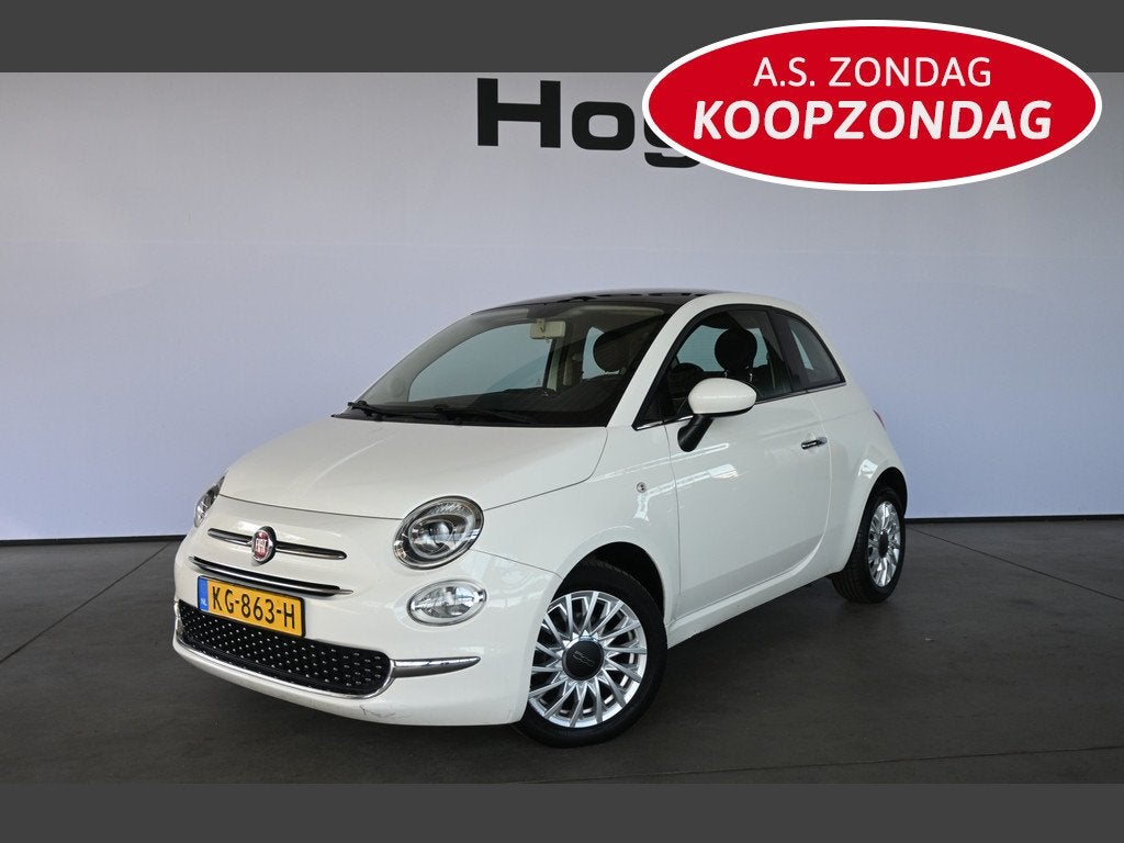 Fiat 500 0.9 TwinAir Turbo Lounge Automaat Airco Panoramadak, Stof, Gebruikt, Met garantie (alle), Origineel Nederlands