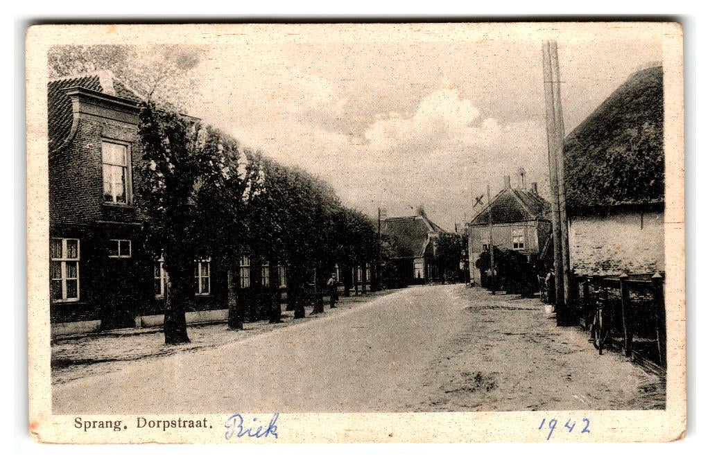 Sprang-Capelle, Sprang - Dorpstraat, Verzenden, 1940 tot 1960, Gelopen, Noord-Brabant