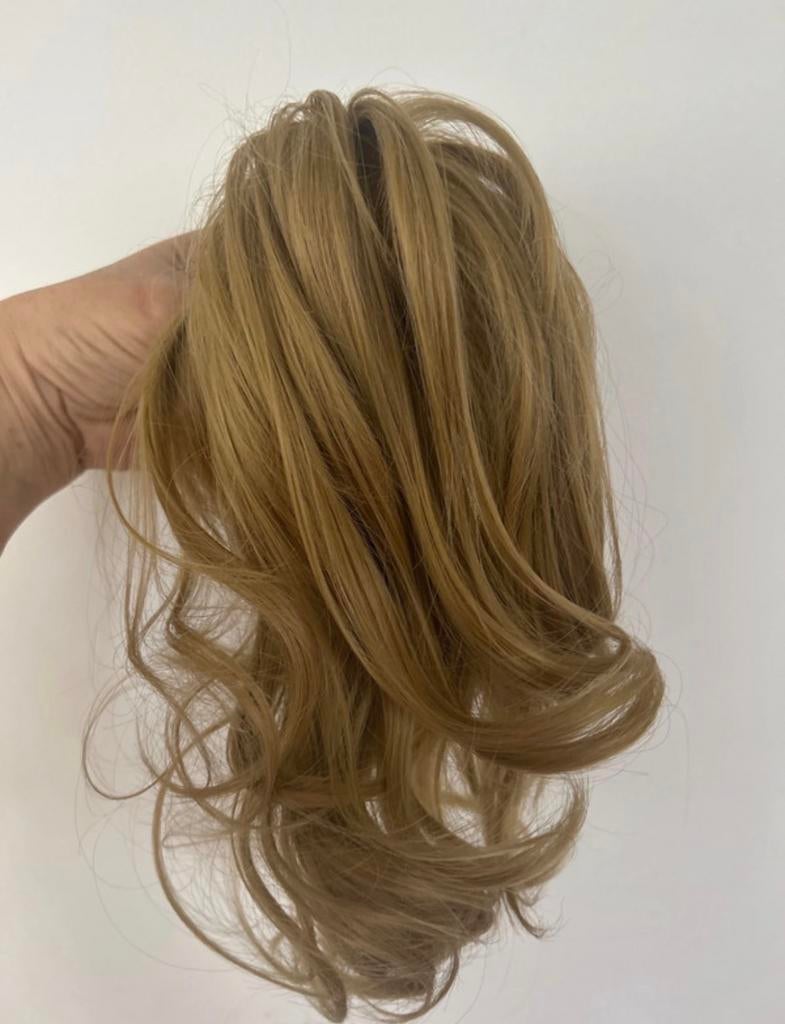 Paardenstaart Haarstukje Blond Krullend met Klem, Sieraden, Tassen en Uiterlijk, Uiterlijk | Haarverzorging, Ophalen of Verzenden