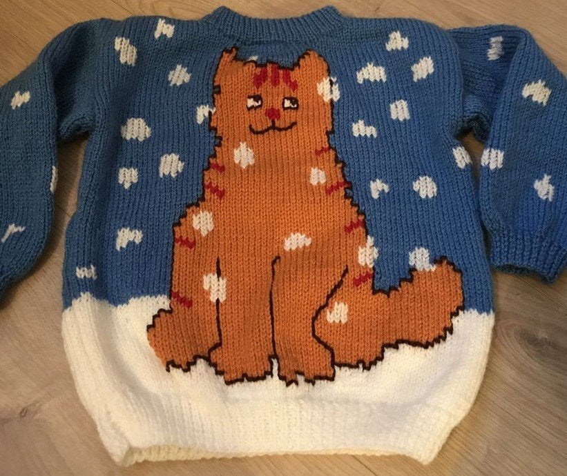 Dikkie Dik in de sneeuw trui breipatroon, Hobby en Vrije tijd, Ophalen of Verzenden, Zo goed als nieuw, Breien, Patroon of Boek