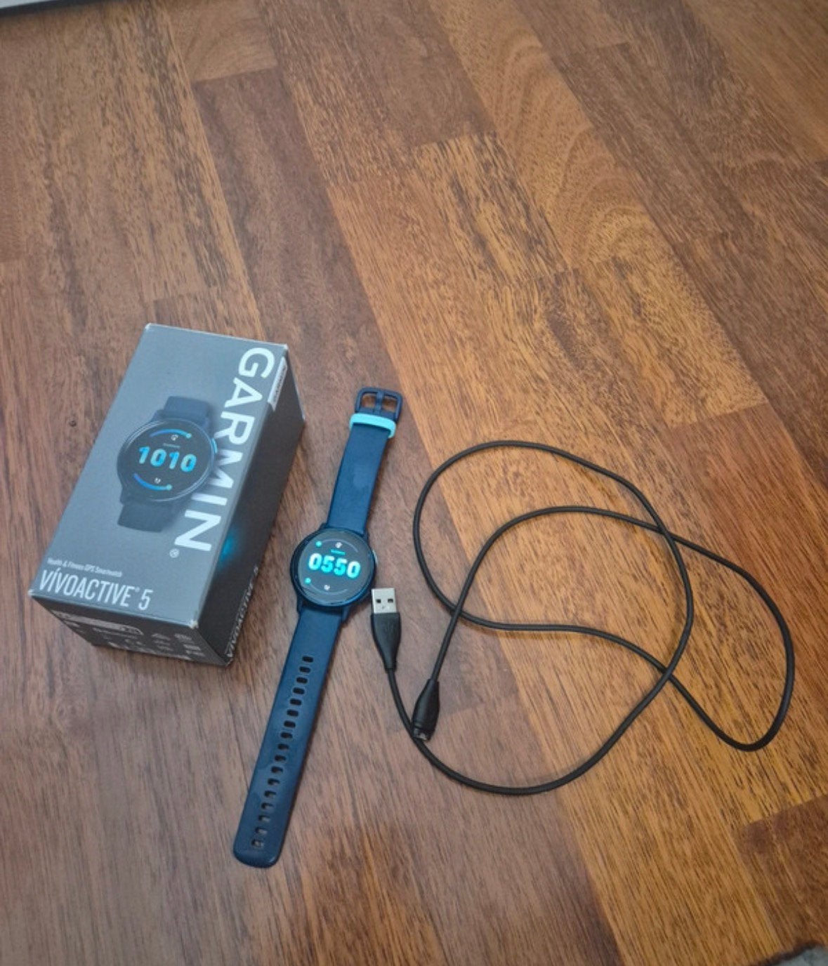 Garmin Vivoactive 5, Sieraden, Tassen en Uiterlijk, Smartwatches, Ophalen of Verzenden, Gebruikt, Blauw, Android