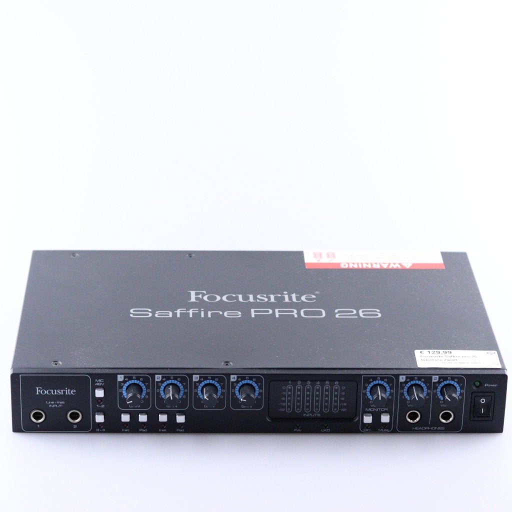 Focusrite Saffire pro 26 Interface Zwart, Focusrite, Gebruikt, https://support.focusrite.com/hc/nl/requests/new, Windsor House, Turnpike Road, High Wycombe HP12 3FX, Verenigd Koninkrijk