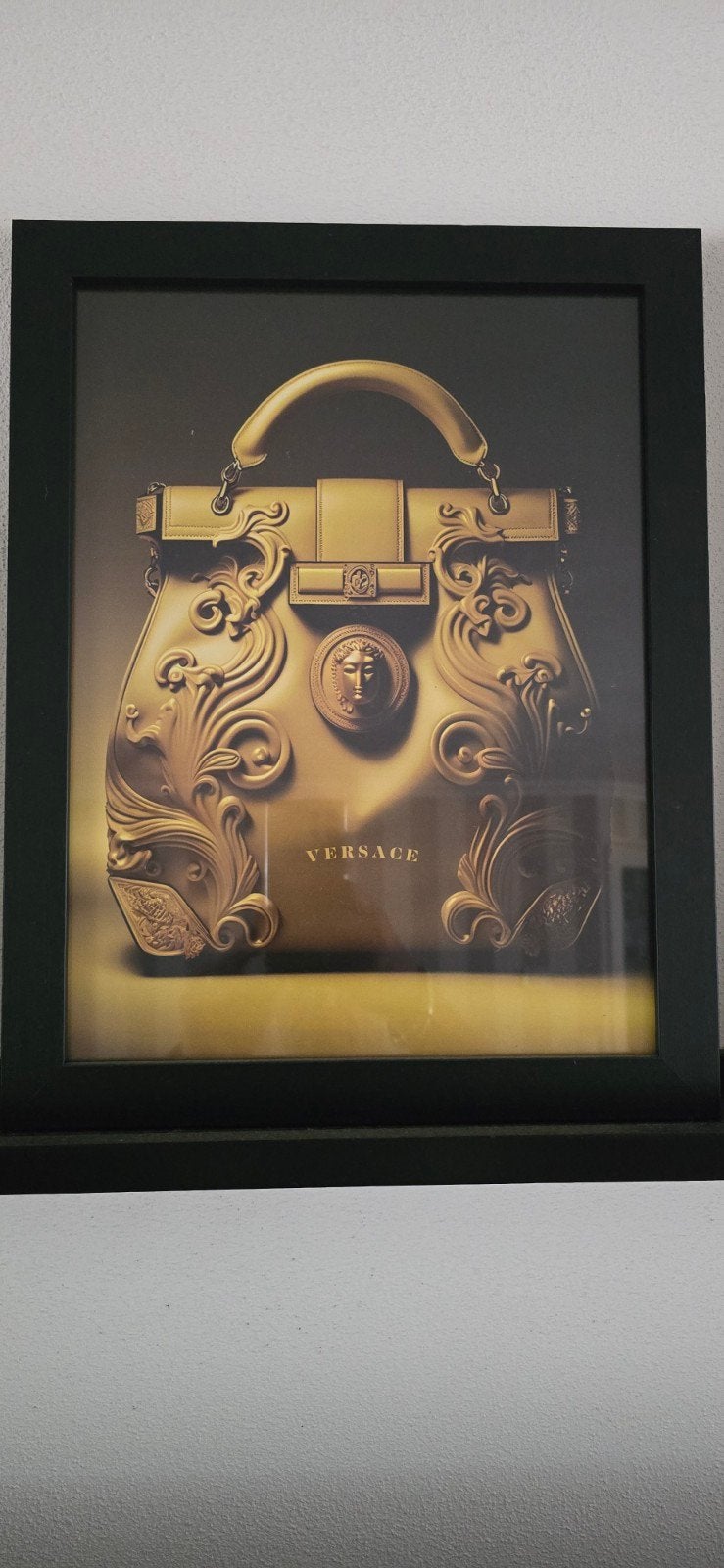 Versace Schilderij in Lijst - Gouden Tas Design, Minder dan 50 cm, Ophalen of Verzenden, Zo goed als nieuw, Schilderij