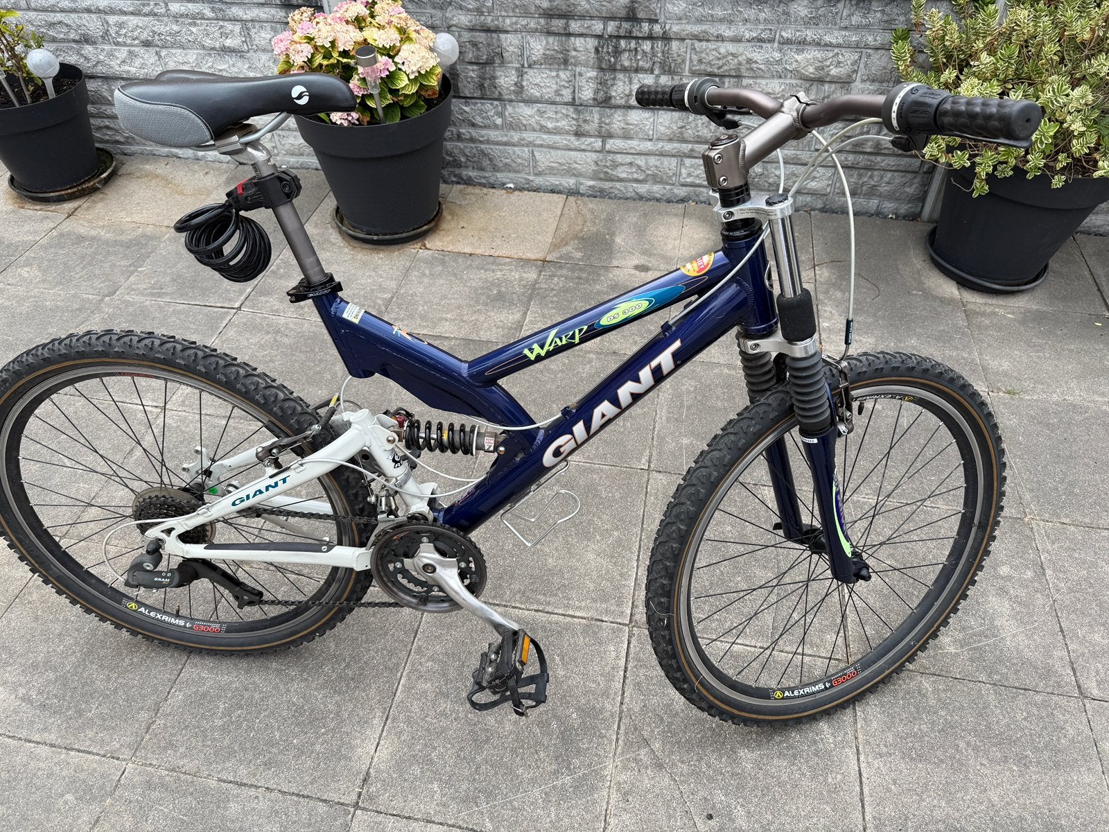 Giant warp DS300 mountanbike full suspension, Ophalen, 24 inch of meer, Gebruikt, Velgrem