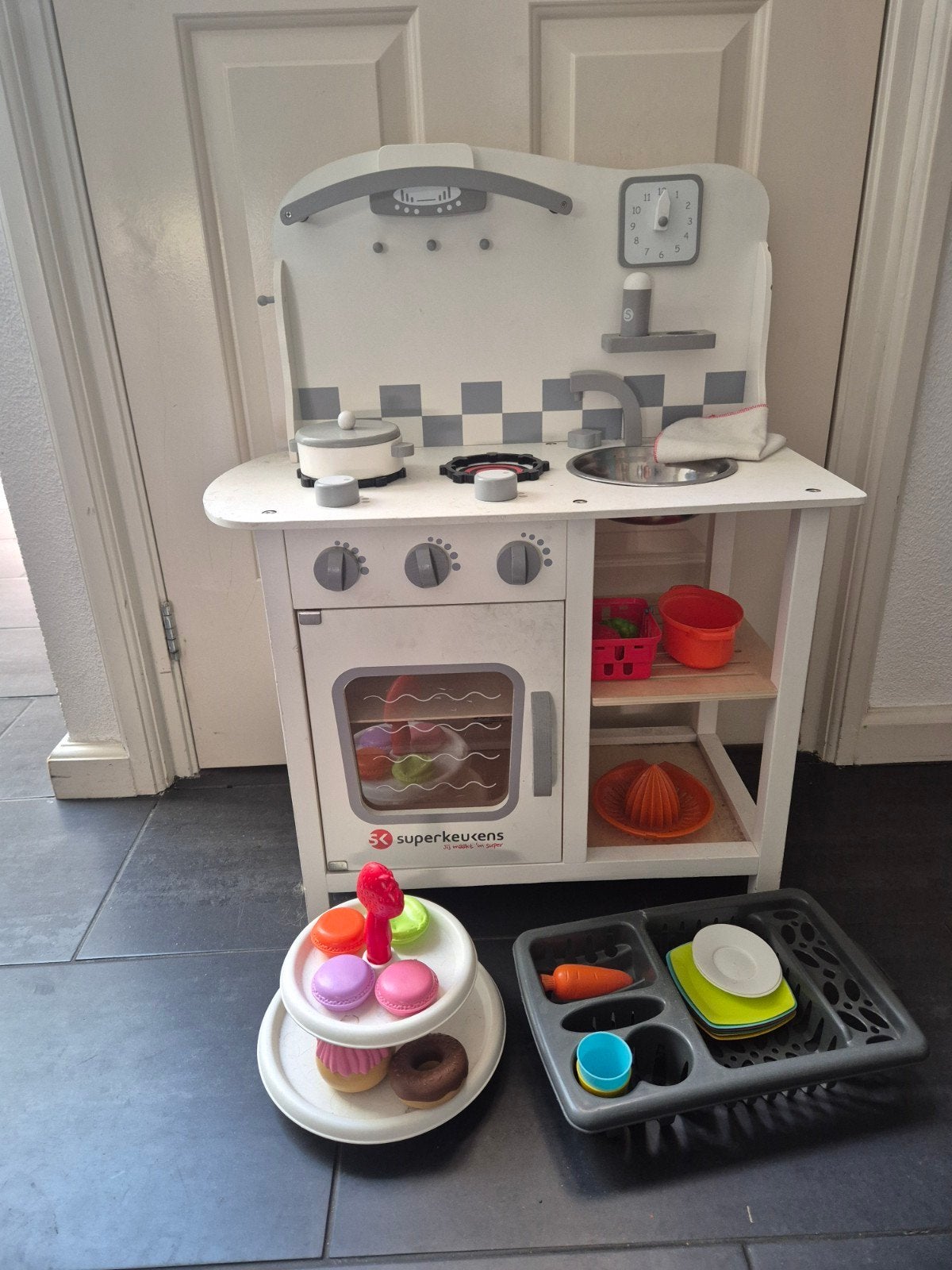 Houten speelkeuken met accessoires, Ophalen, Gebruikt, Hout, Speelkeuken
